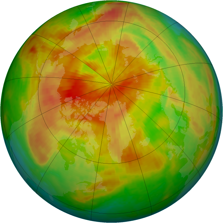 Arctic ozone map for 24 April 2002